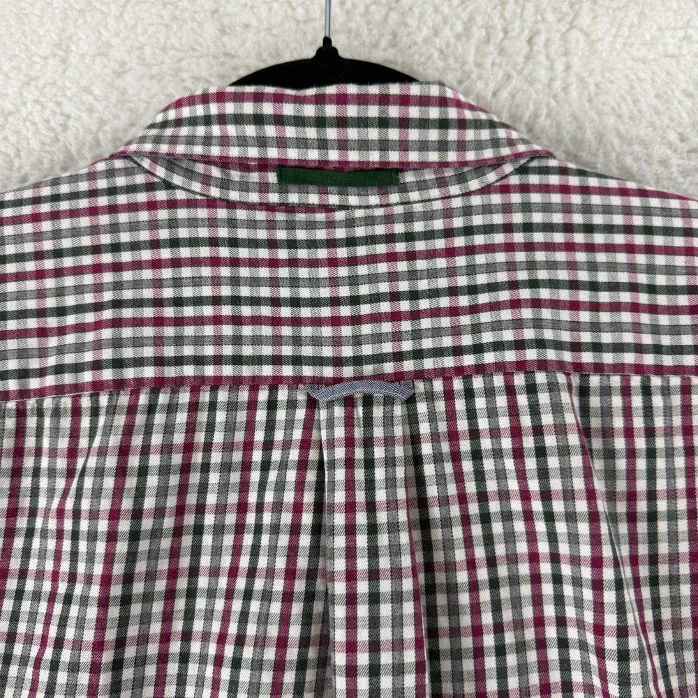 Lacoste Button-Up Shirt Mens Size XL Black Plaid Long Sleeve 100% Cotton Regular